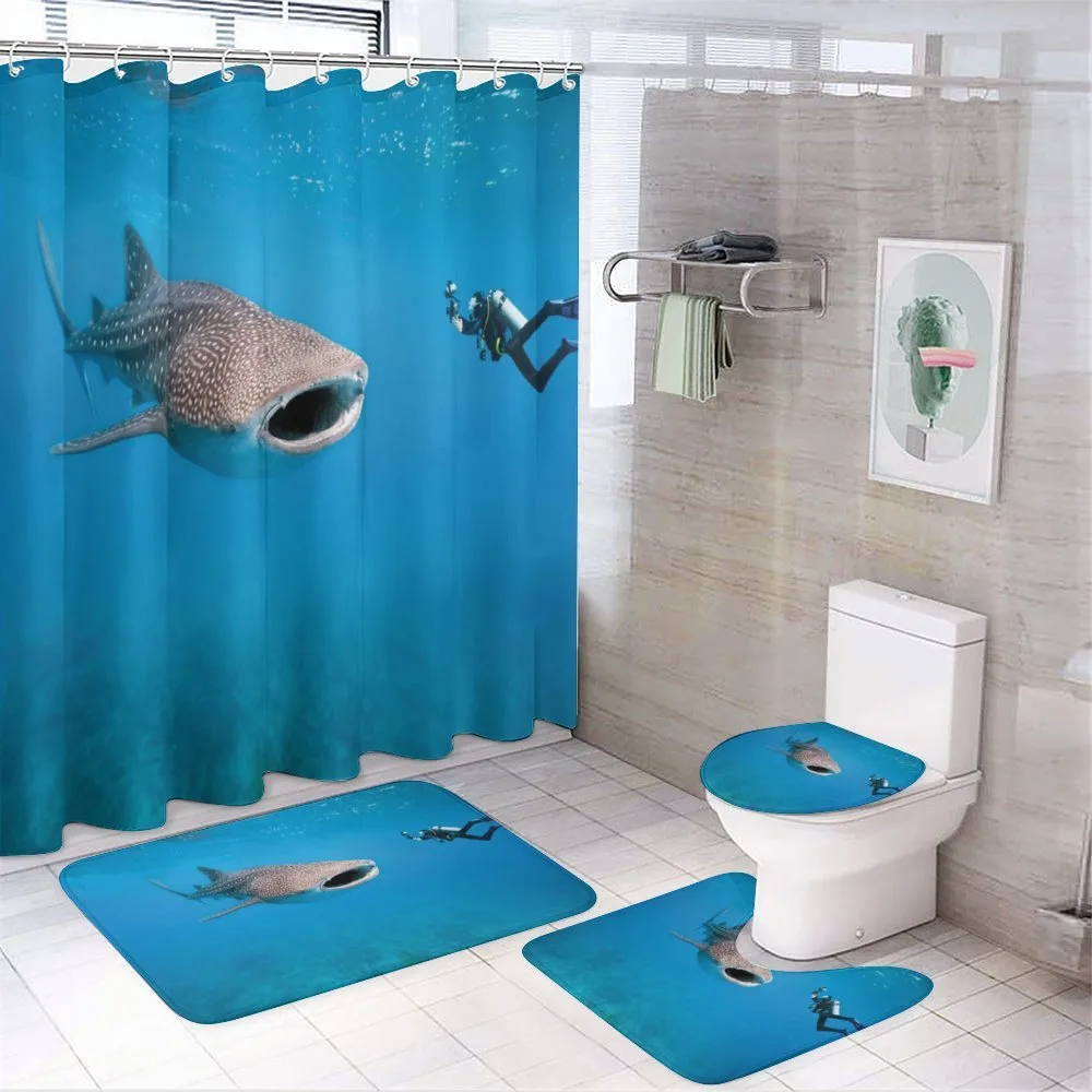 Giant Fish Ocean Diving — 4-Piece Bathroom Set preview