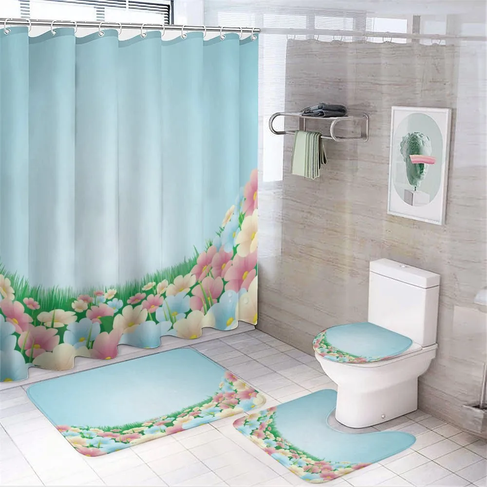 Meadow Daisies Pansies — 4-Piece Bathroom Set preview