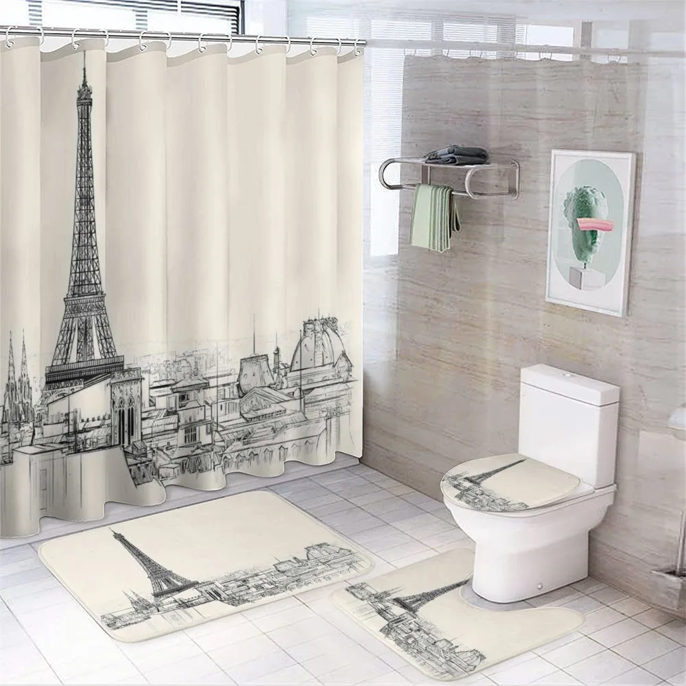Paris over Roofs House — 4-Piece Bathroom Set preview