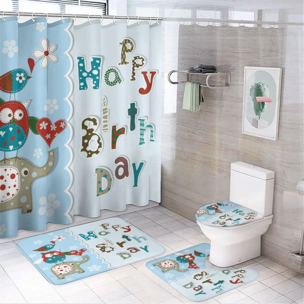 Patchwork Birthday — 4-Piece Bathroom Set preview