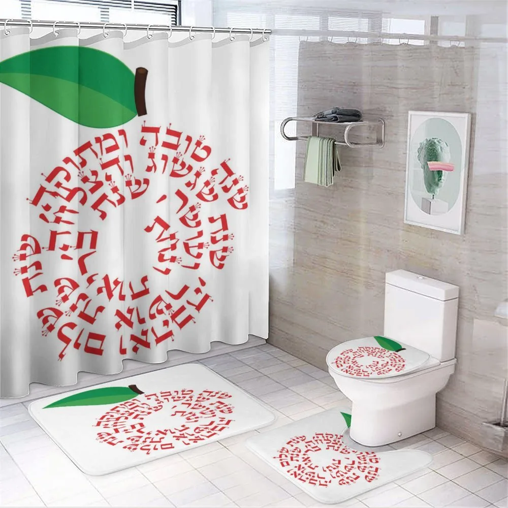 Shana Tova Apple with Wishes — 4-Piece Bathroom Set preview
