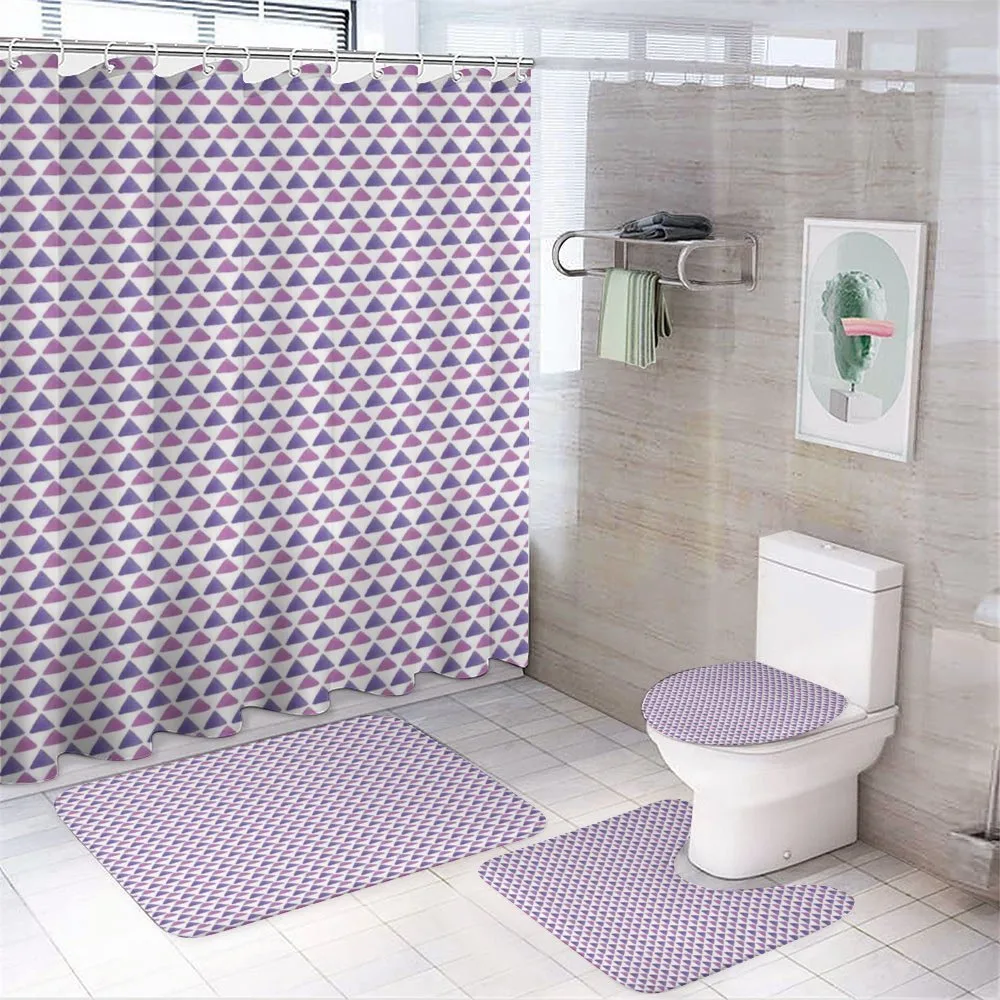 Small Triangles Grid — 4-Piece Bathroom Set preview