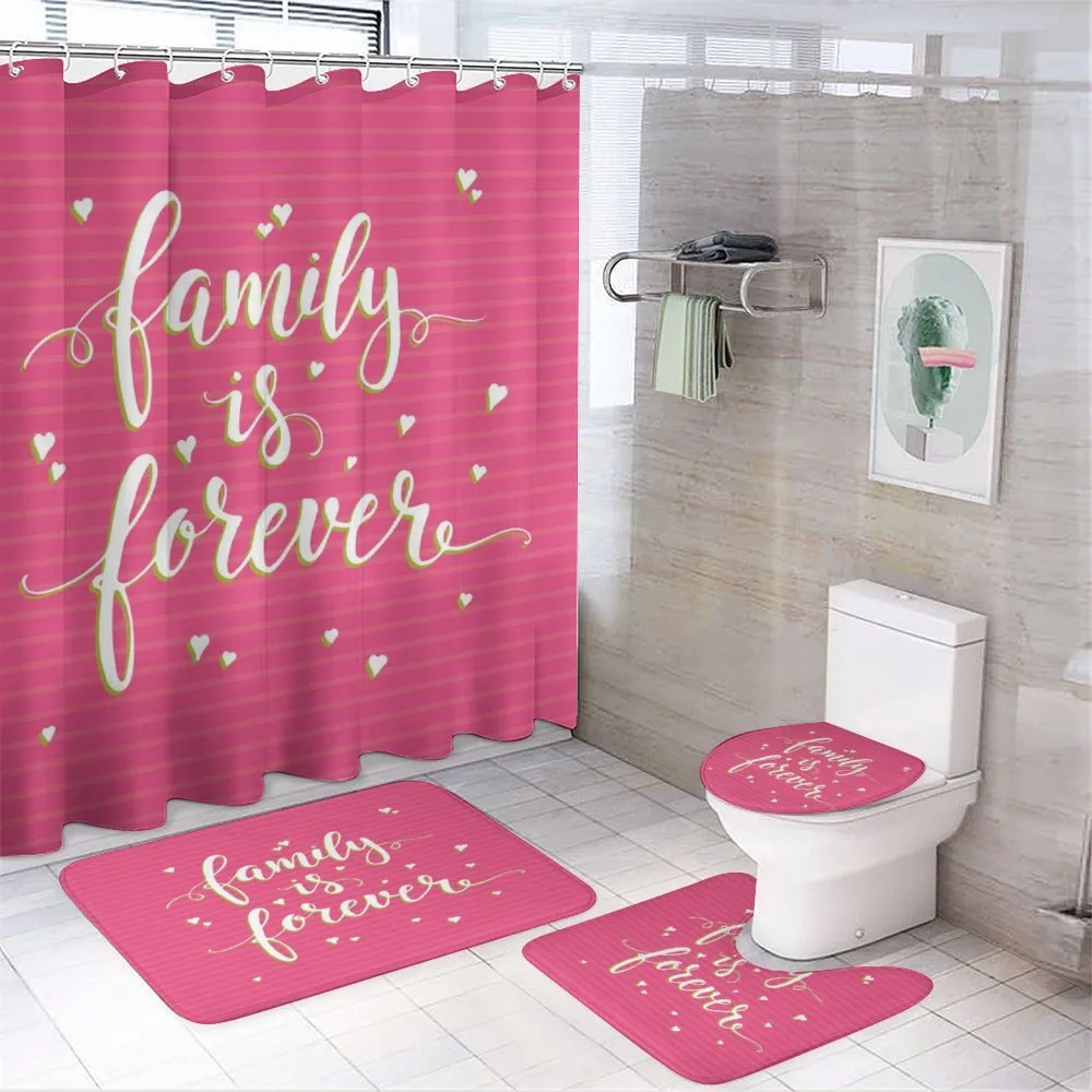Vintage Family Lettering — 4-Piece Bathroom Set preview