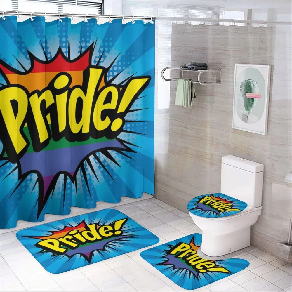 Cartoon Retro Pattern — 4-Piece Bathroom Set preview