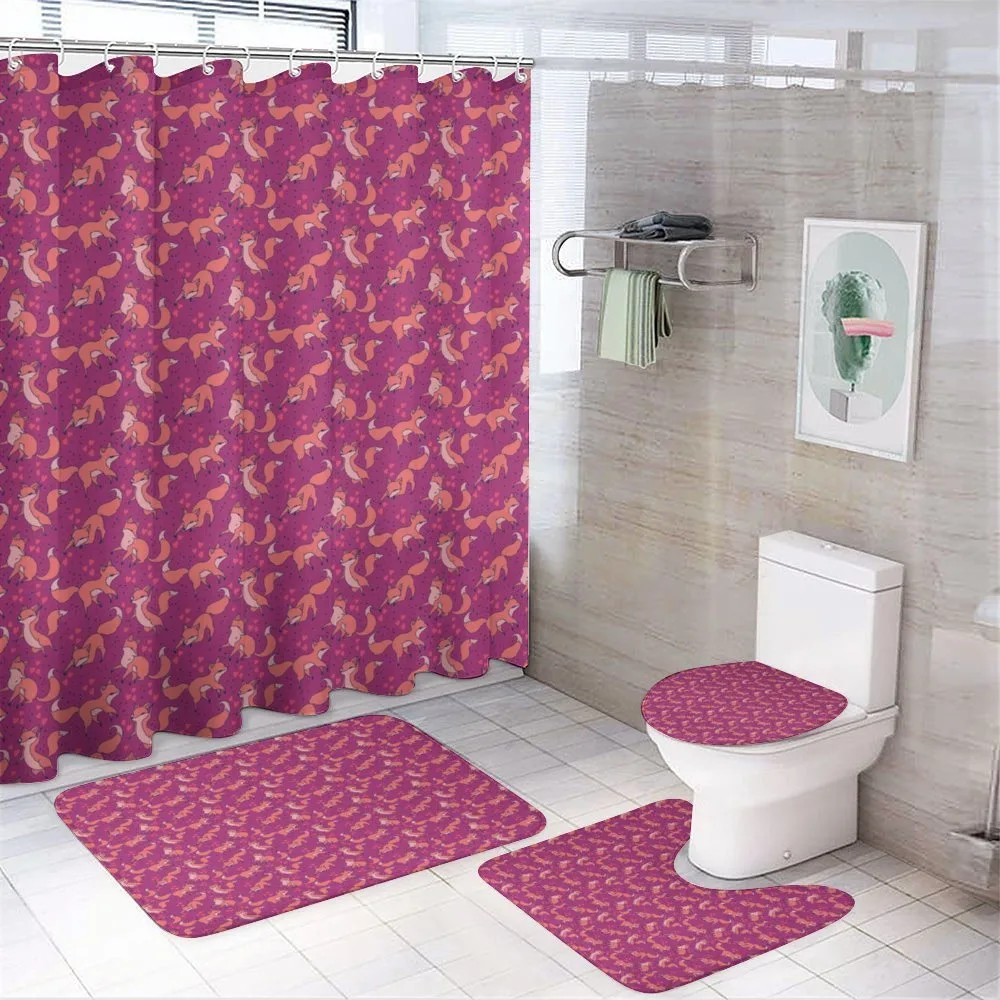 Foxes Hearts — 4-Piece Bathroom Set preview