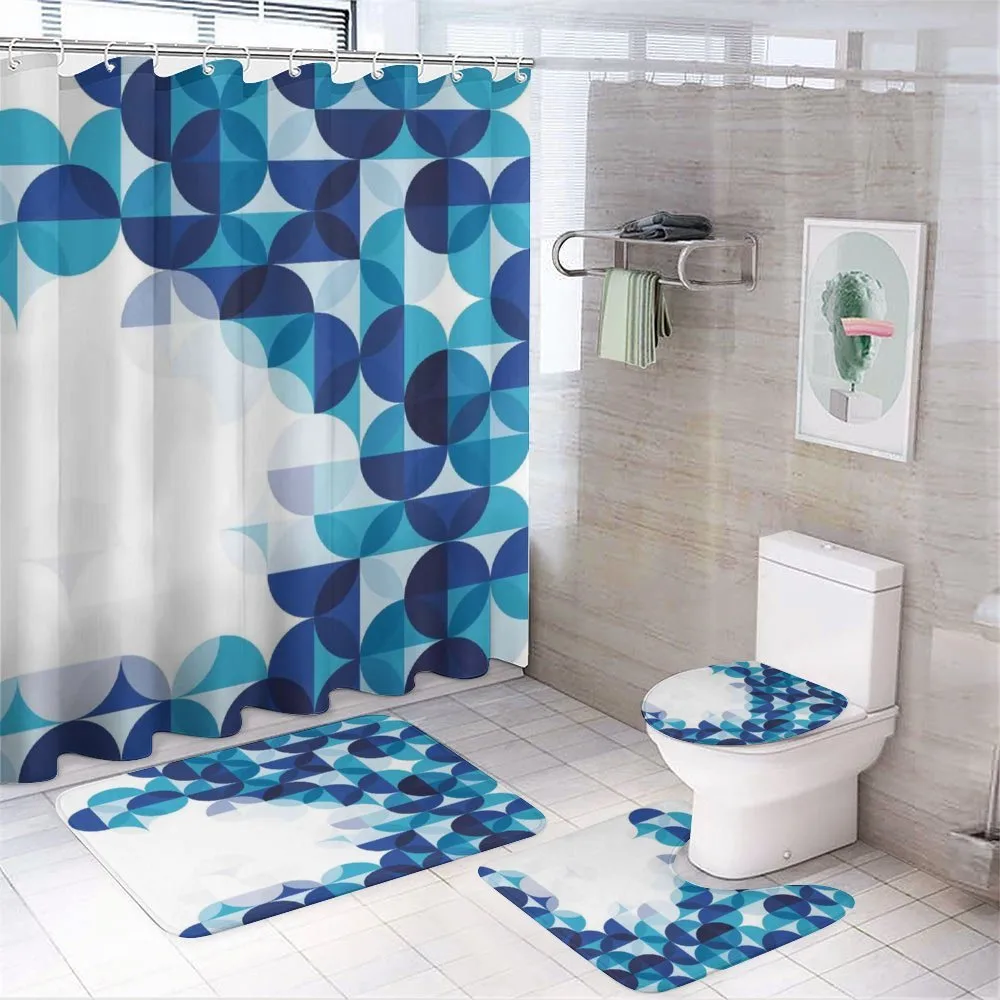 Modern White Circles — 4-Piece Bathroom Set preview