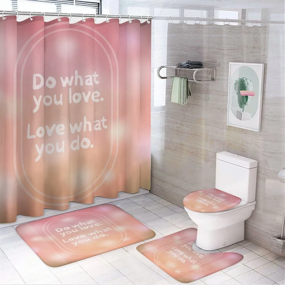 Pastel Colored Bokeh Effect — 4-Piece Bathroom Set preview