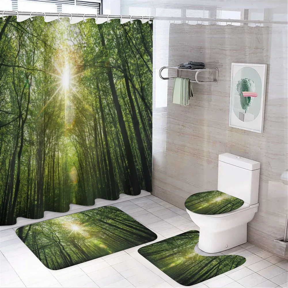 Summer Trees Upward View — 4-Piece Bathroom Set preview