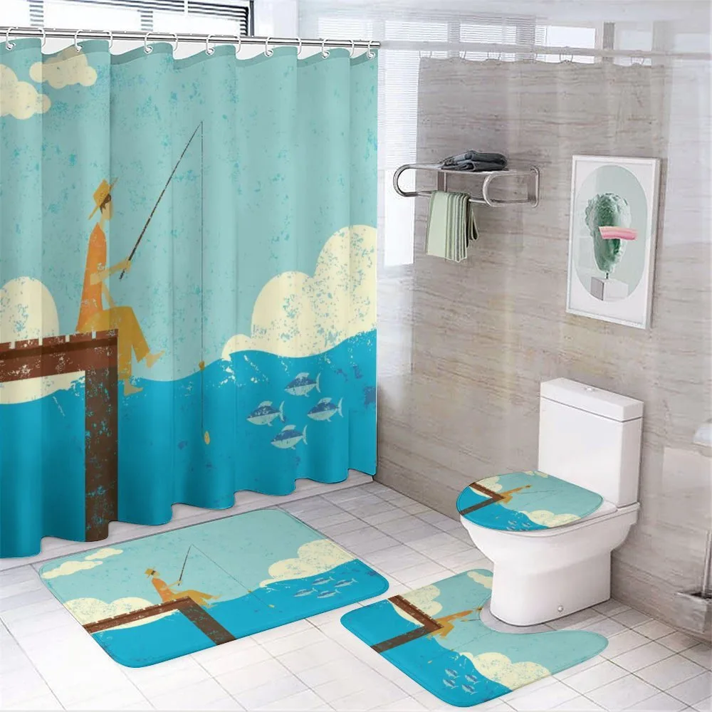 Underwater Life Design — 4-Piece Bathroom Set preview