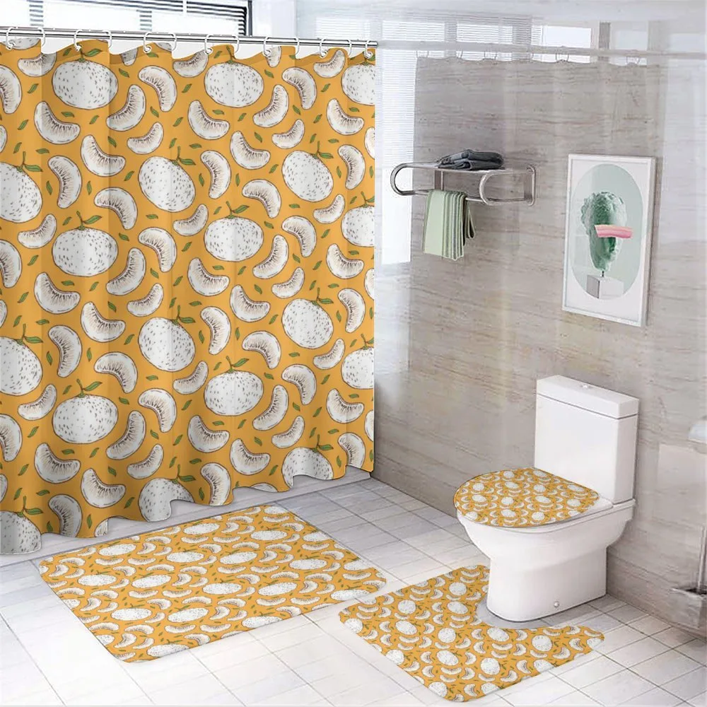 Vintage Mandarins Pattern — 4-Piece Bathroom Set preview