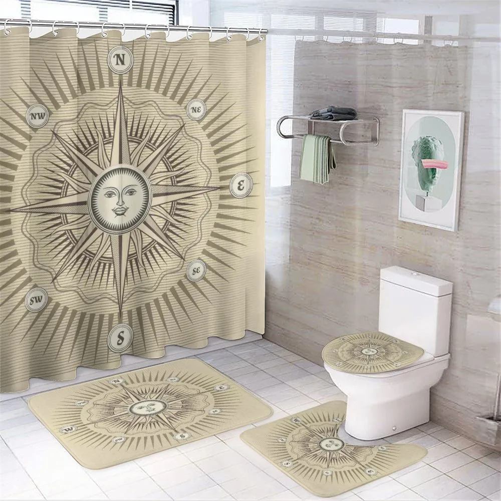 Vintage Windrose — 4-Piece Bathroom Set preview