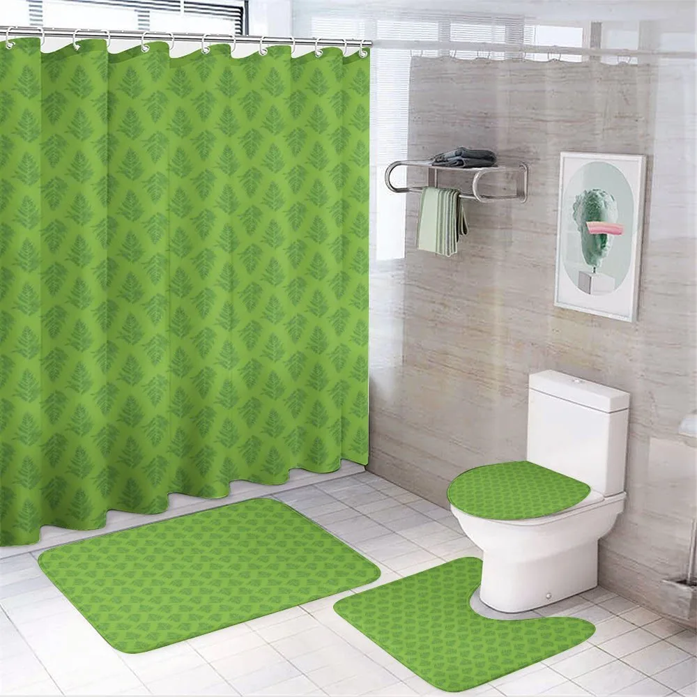Botanic Composition in Green — 4-Piece Bathroom Set preview