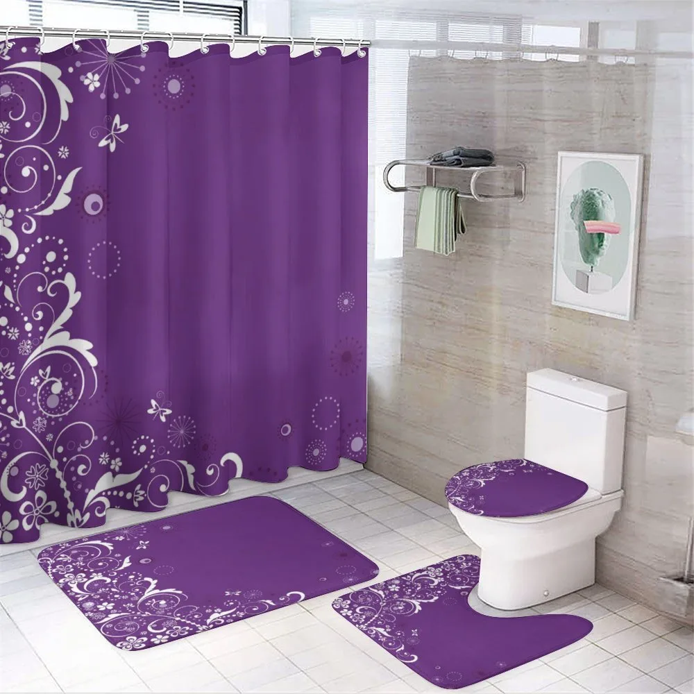 Butterflies Floral 4-Piece Bathroom Set product video