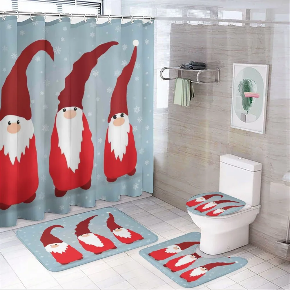 Elves in Santa Clothes Xmas — 4-Piece Bathroom Set preview