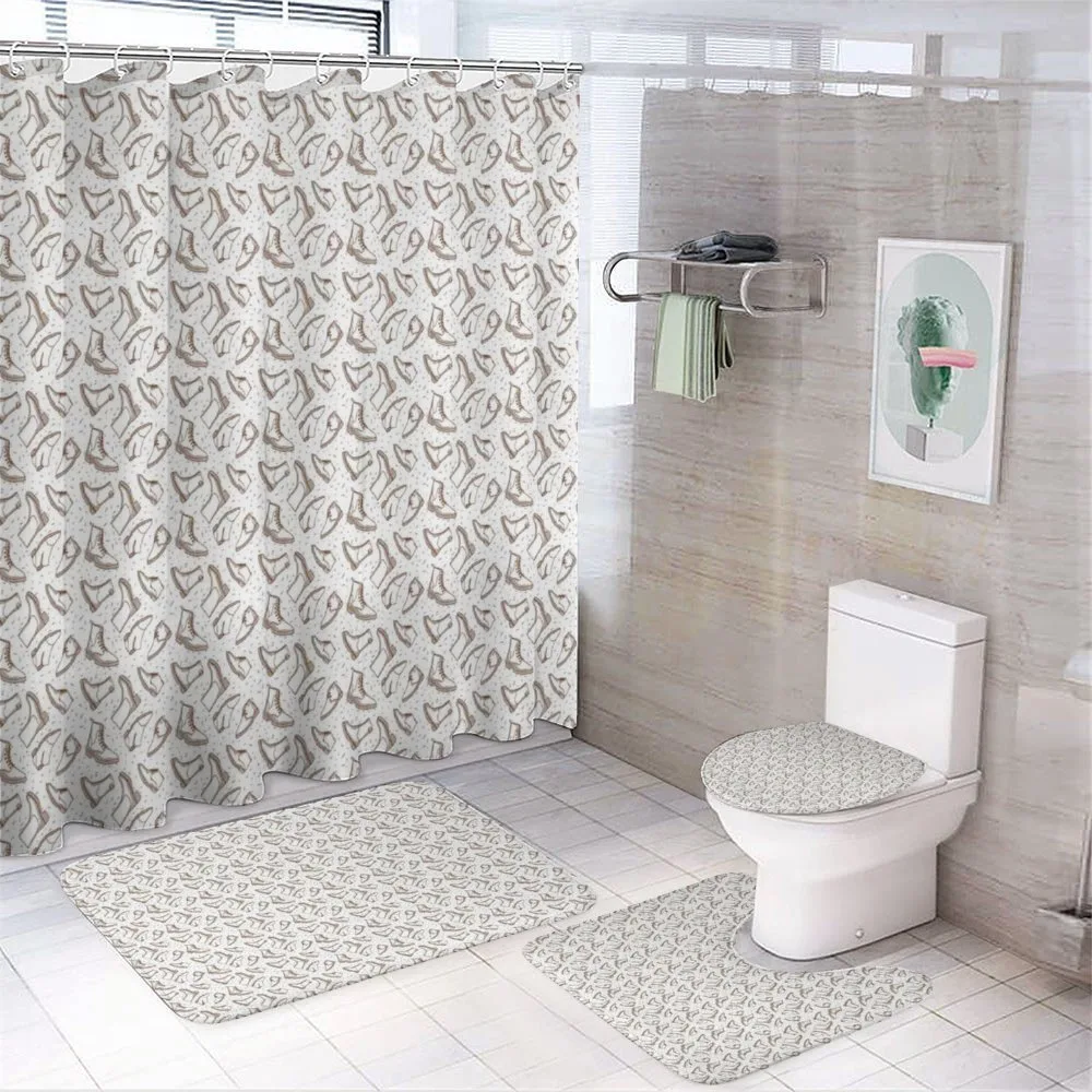 Line Art Shoes Outdoor — 4-Piece Bathroom Set preview