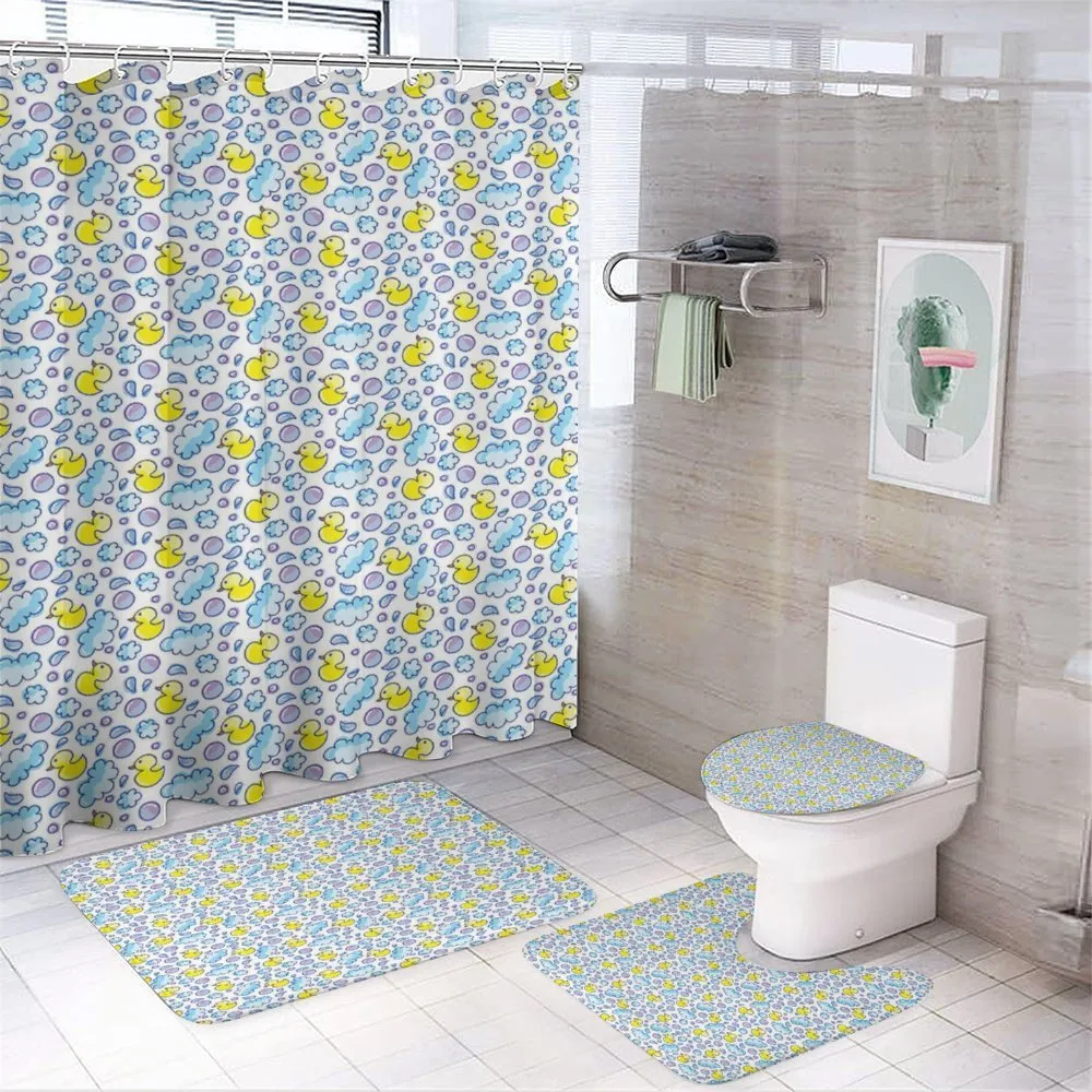 Washing Time Bubbles Duck — 4-Piece Bathroom Set preview
