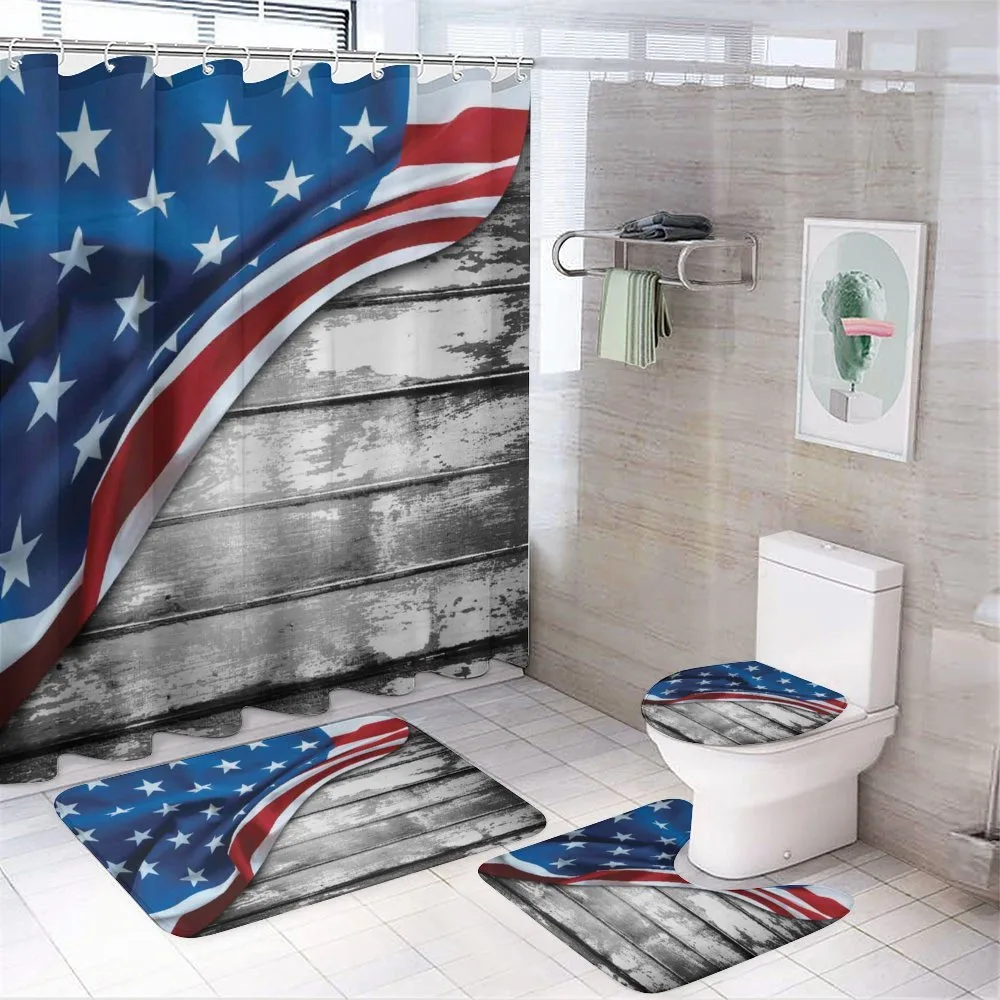 Antique Country Flag — 4-Piece Bathroom Set preview