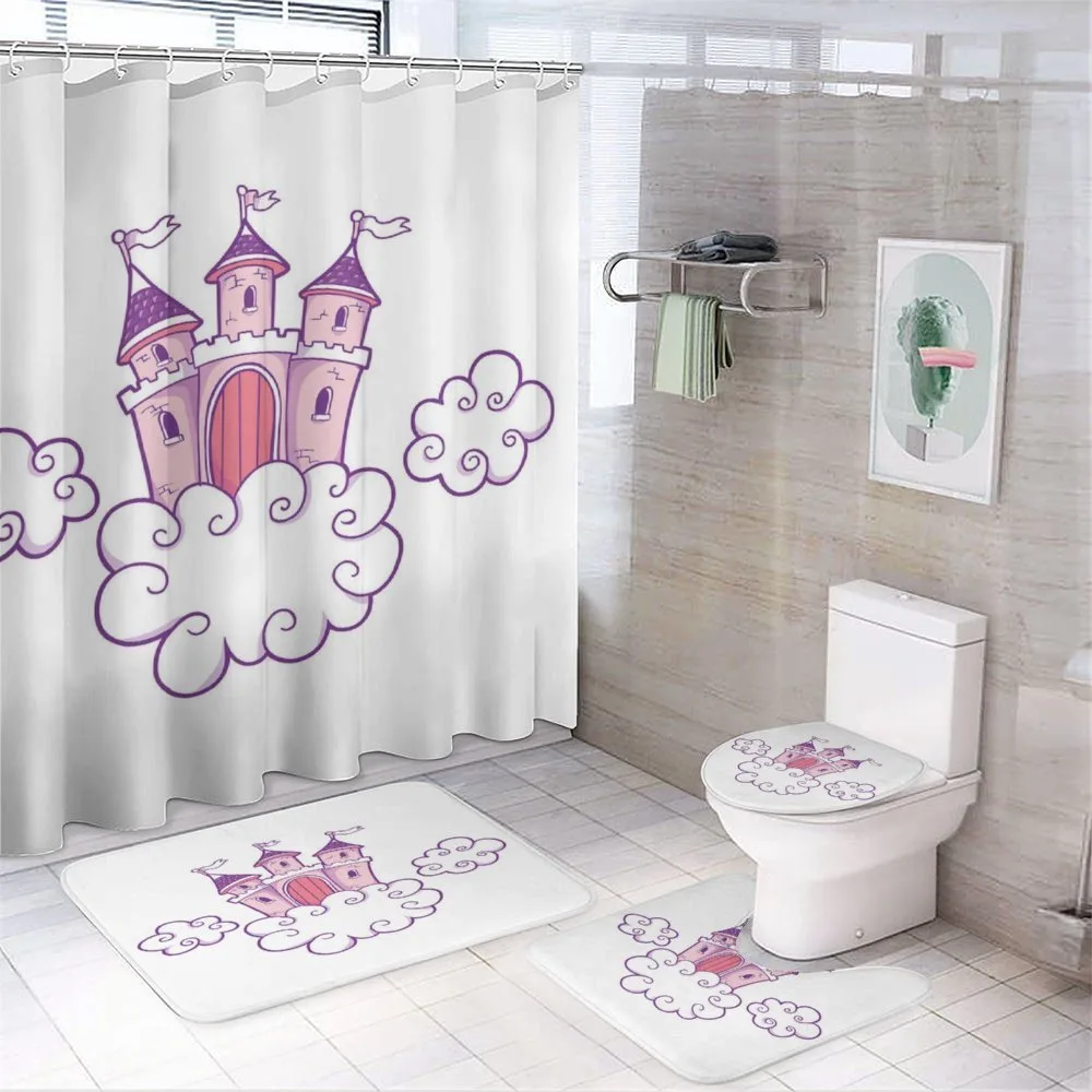 Dreamy Fortress Clouds Art — 4-Piece Bathroom Set preview