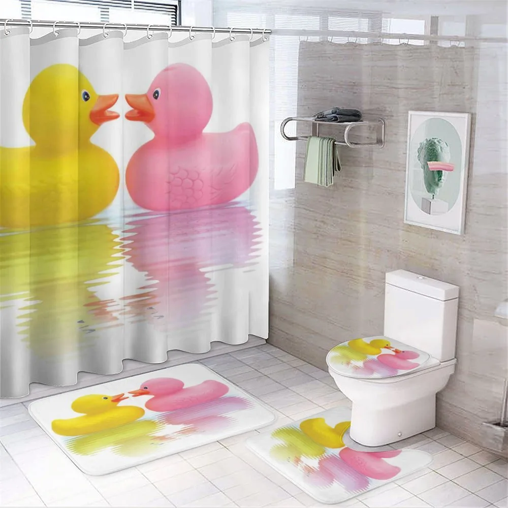 Duck Couple in Love — 4-Piece Bathroom Set preview