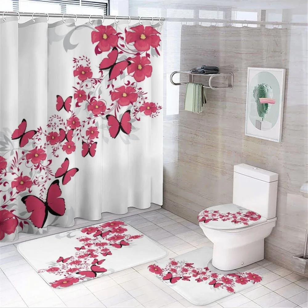 Flower Butterfly — 4-Piece Bathroom Set preview