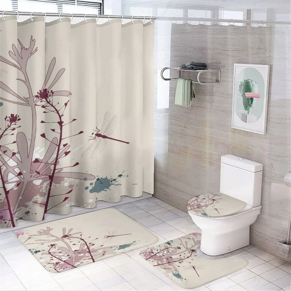 Grunge Drangonfly — 4-Piece Bathroom Set preview