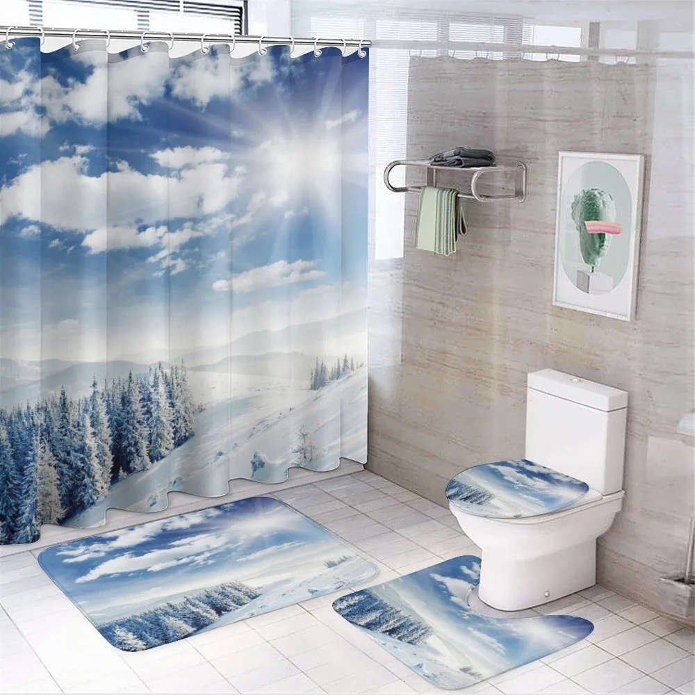 Idyllic Snow Mountain — 4-Piece Bathroom Set preview