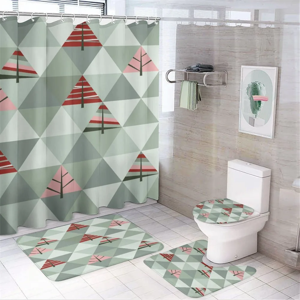 Illustration of Triangles — 4-Piece Bathroom Set preview