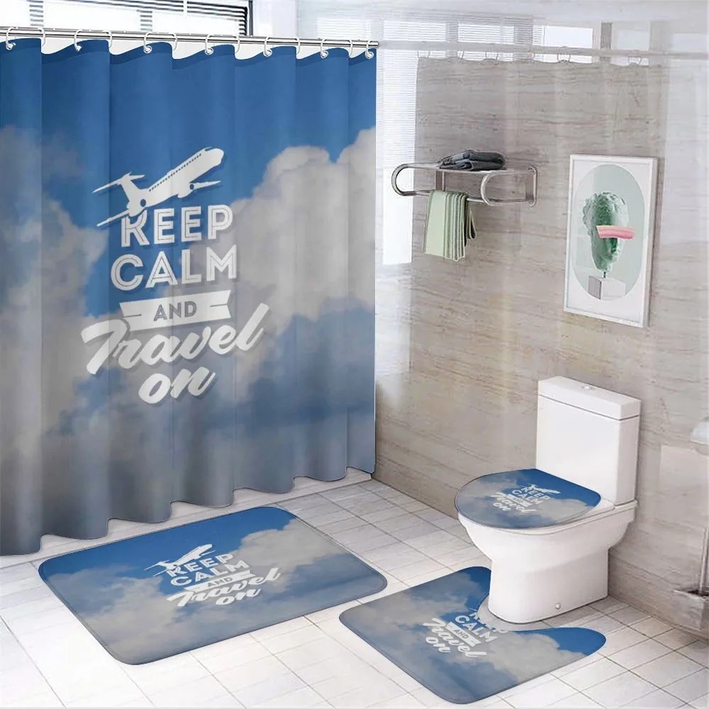 Keep Calm and Travel — 4-Piece Bathroom Set preview