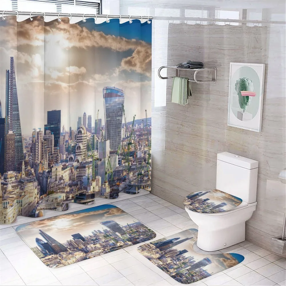 Modern London Dramatic Sky — 4-Piece Bathroom Set preview