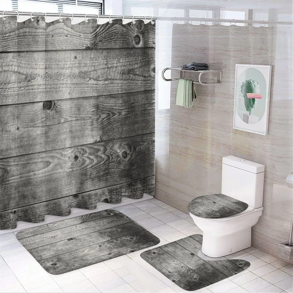 Ombre Wood Planks — 4-Piece Bathroom Set preview