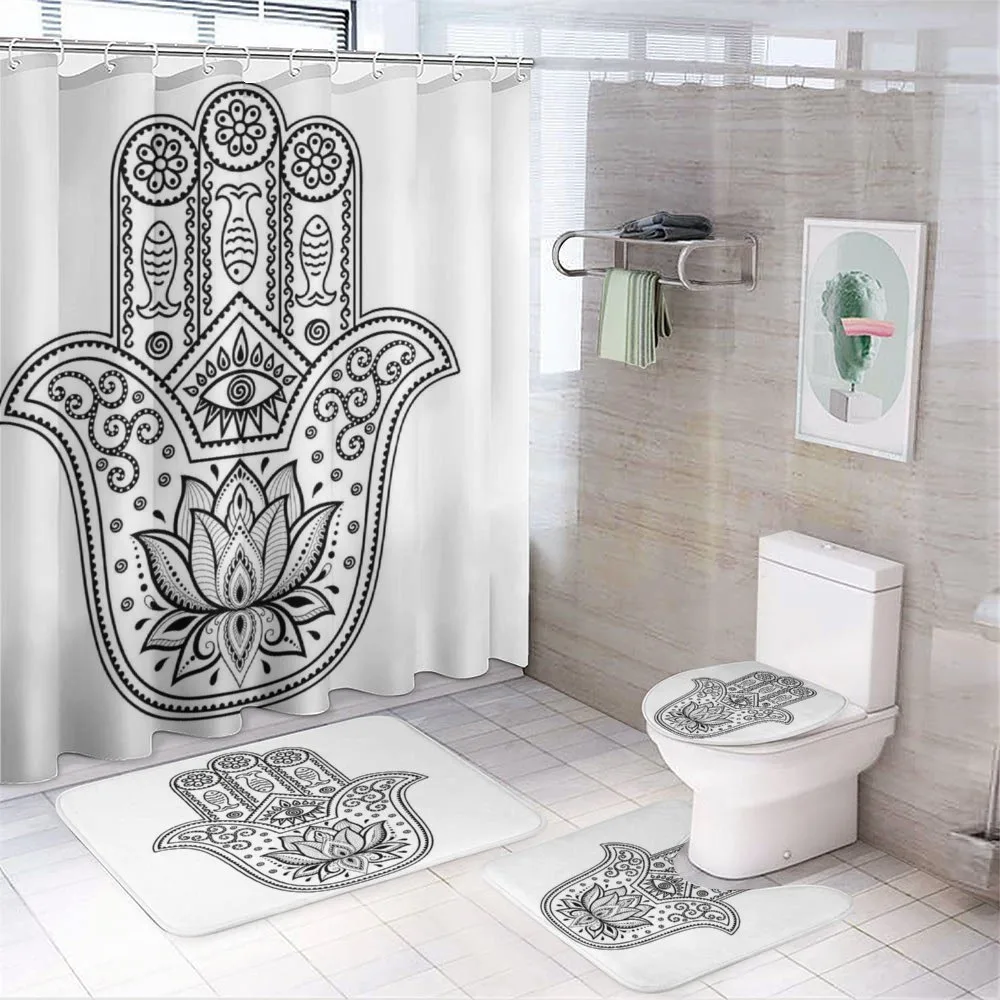 Oriental Lotus and Fish — 4-Piece Bathroom Set preview