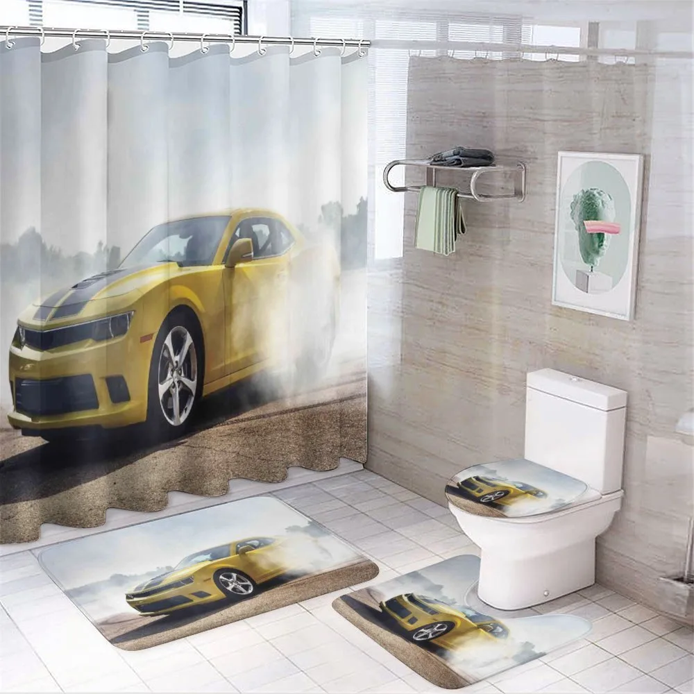 Racing Sports Drifting Men — 4-Piece Bathroom Set preview