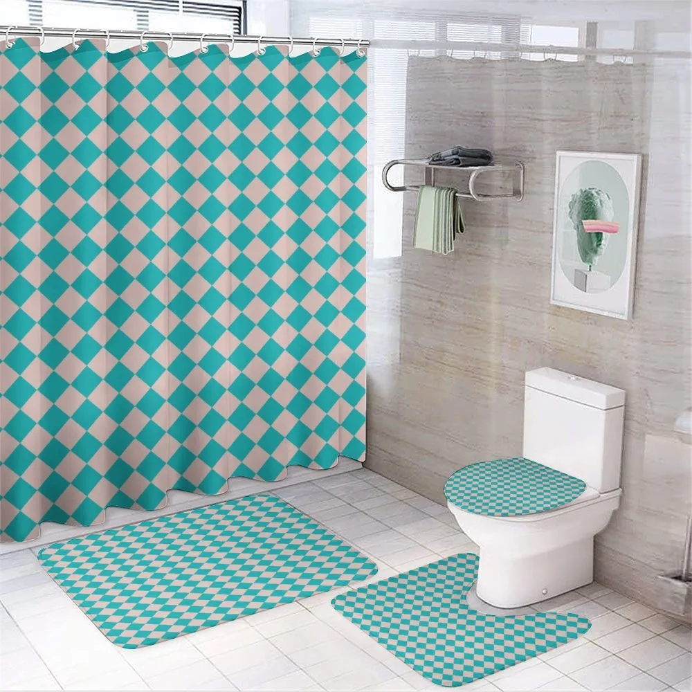 Retro Classical Tile — 4-Piece Bathroom Set preview