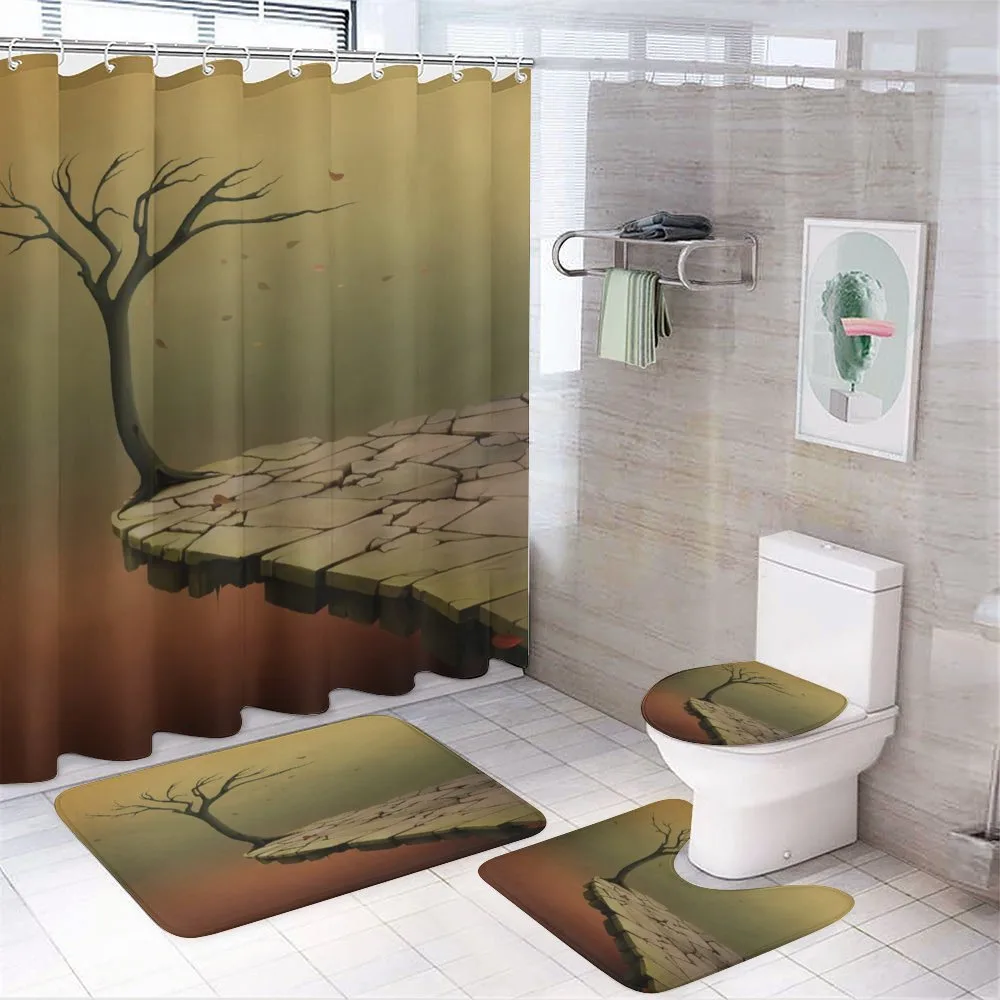 Tree on Cliff Precipice — 4-Piece Bathroom Set preview