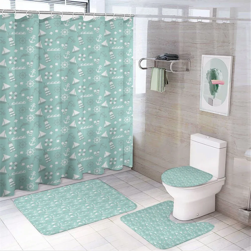 Anker Boat Waves Dolphin — 4-Piece Bathroom Set preview