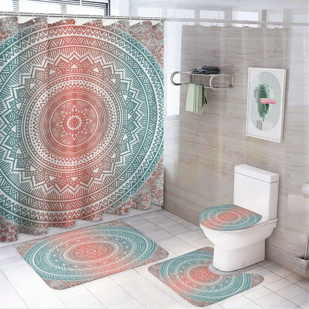 Antique Mandala 4-Piece Bathroom Set product video