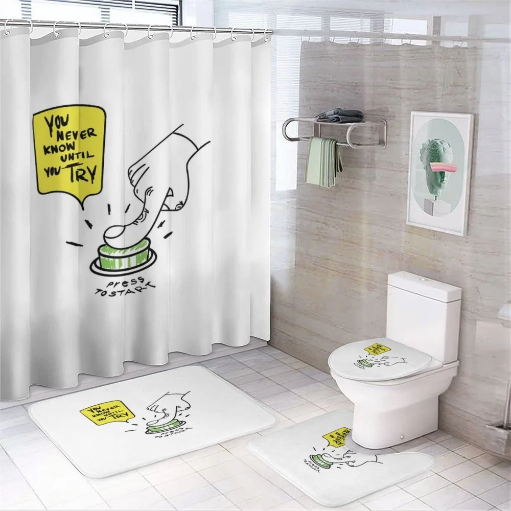Doodle Sketch — 4-Piece Bathroom Set preview