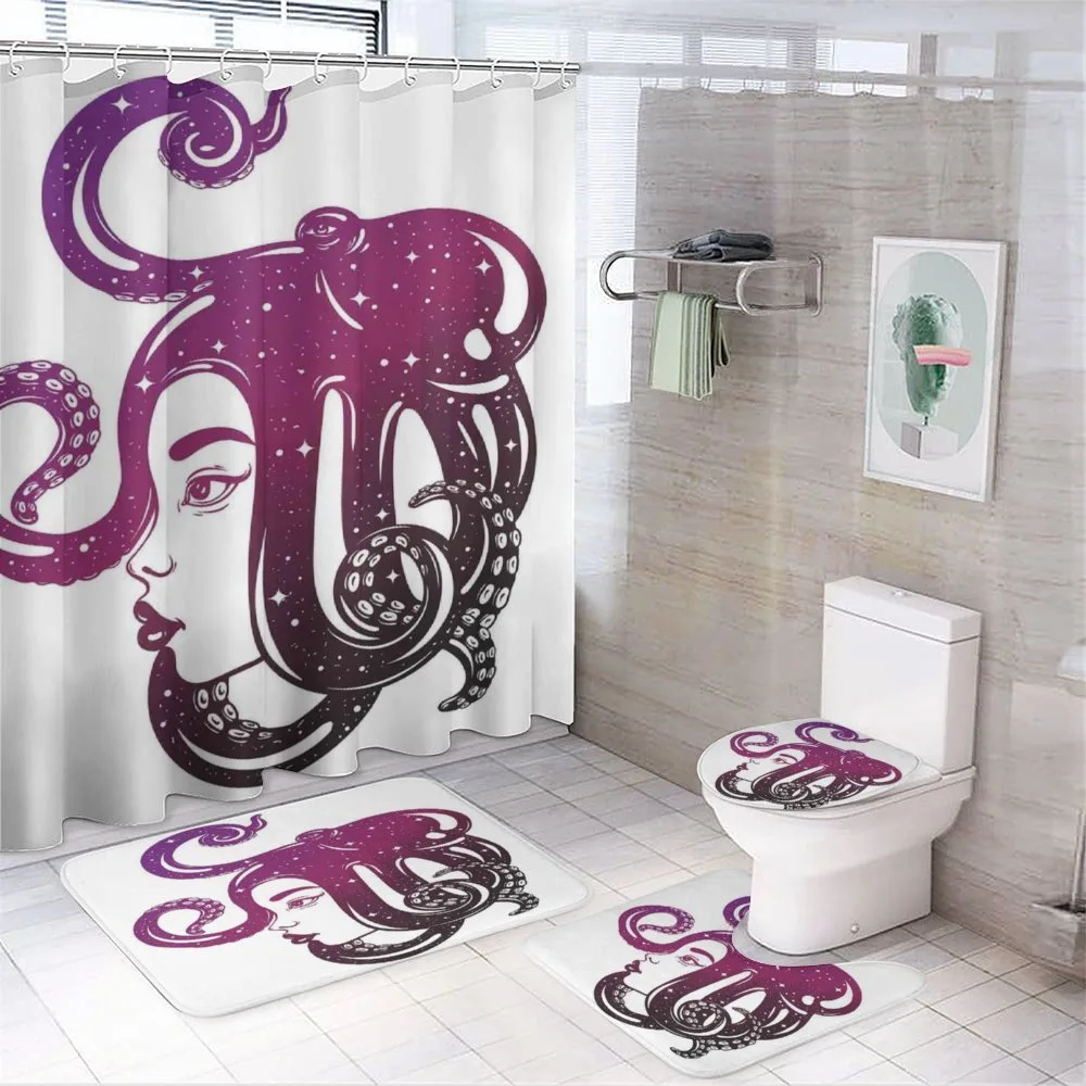 Girl Portrait Artwork — 4-Piece Bathroom Set preview