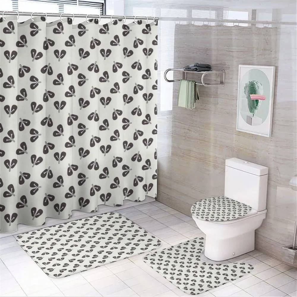 Sketch Human Lungs Pattern — 4-Piece Bathroom Set preview