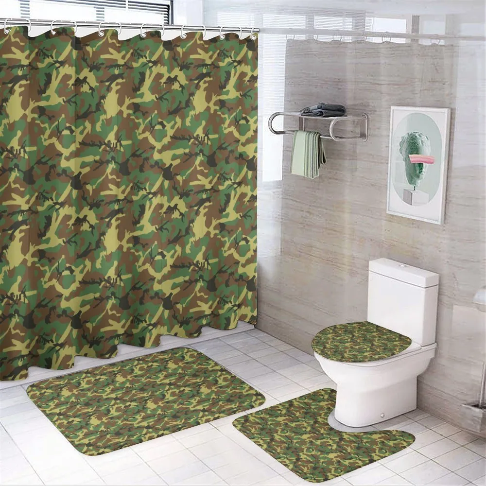 Woodland Abstract Jungle — 4-Piece Bathroom Set preview