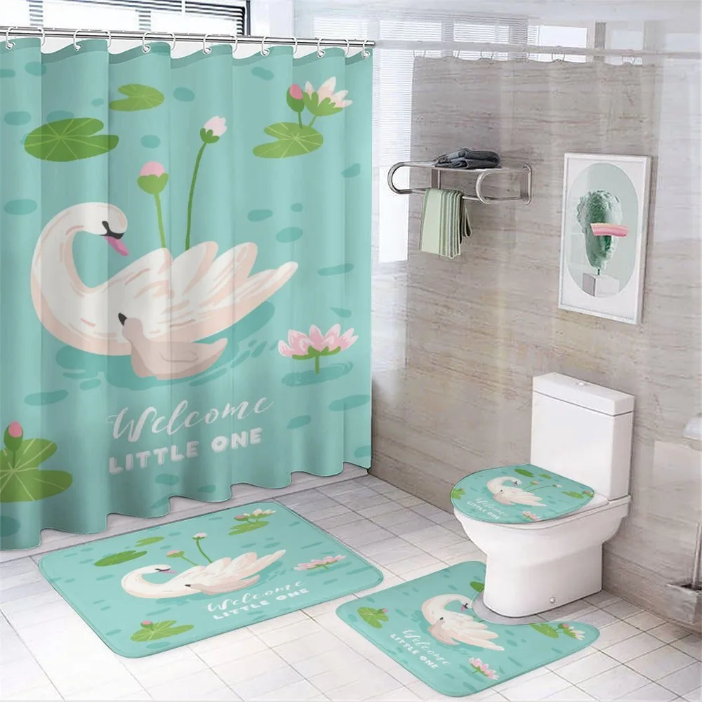 Baby Swan Welcoming — 4-Piece Bathroom Set preview