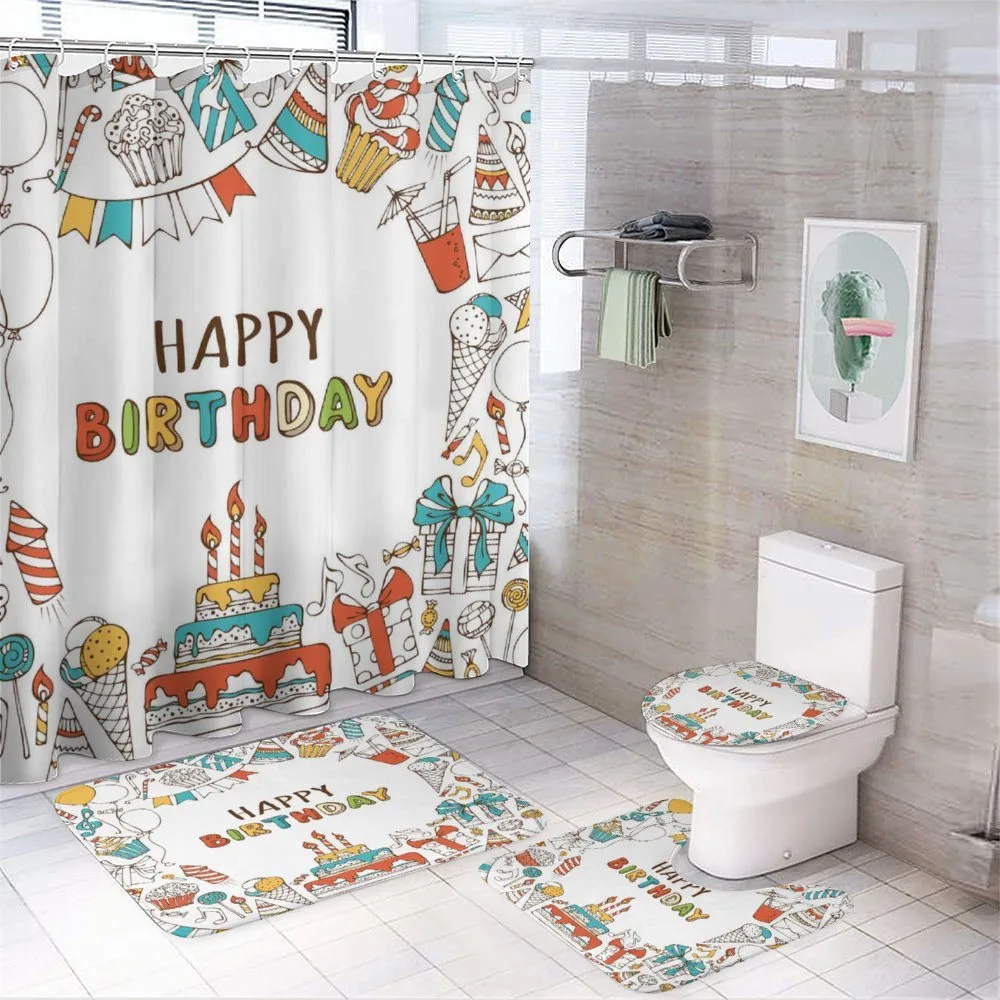 Doodle Sweets Pie Garland — 4-Piece Bathroom Set preview