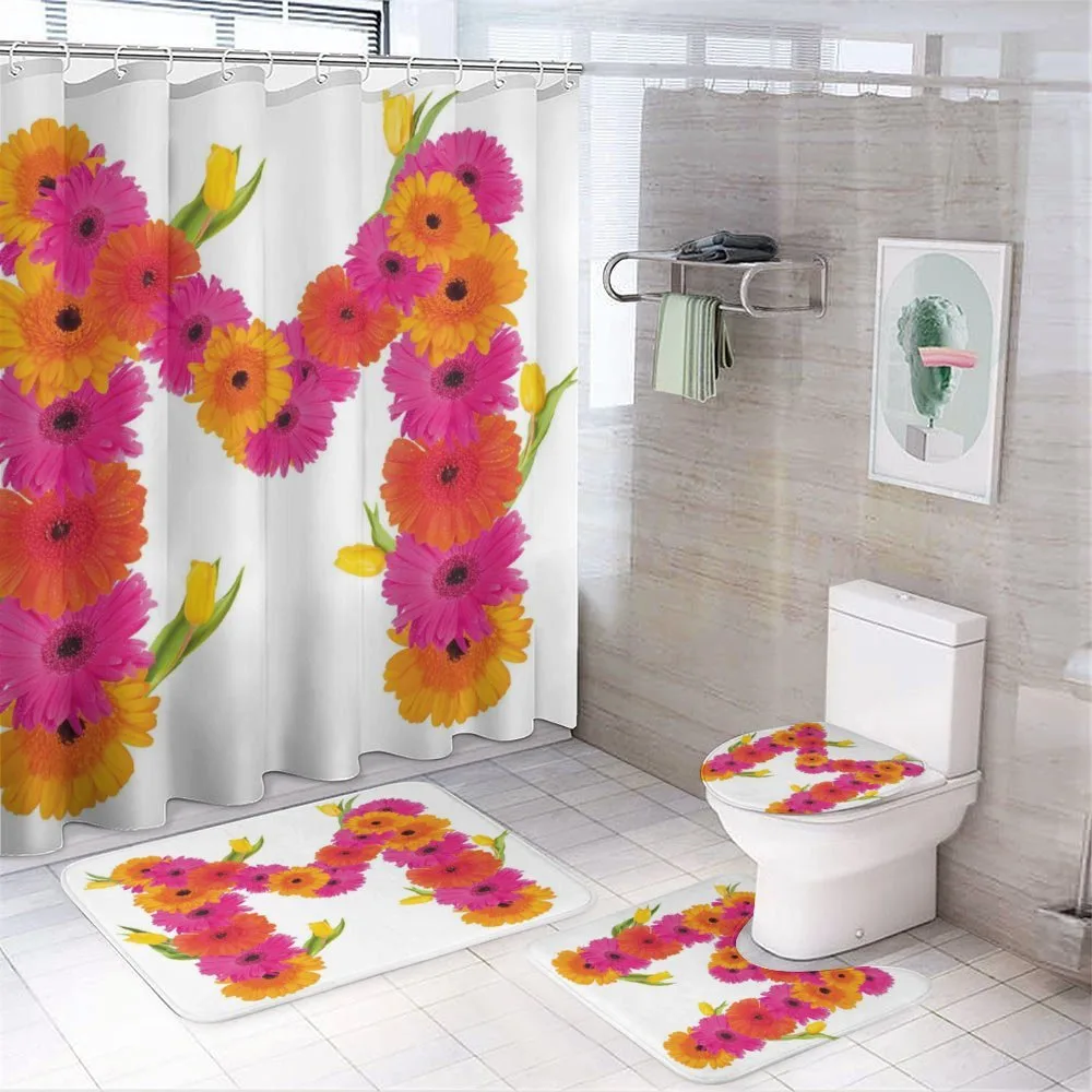 Gerbera Flowers Tulips — 4-Piece Bathroom Set preview