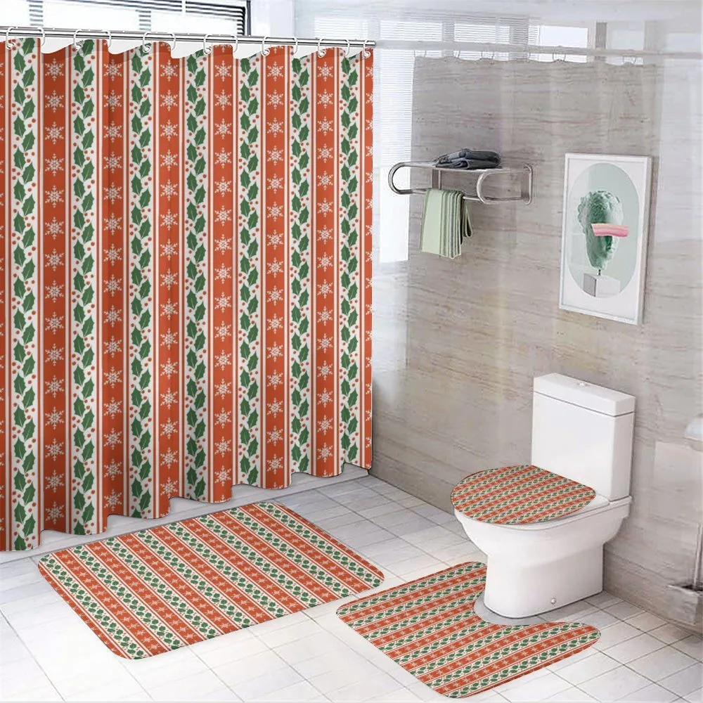 Holly Berries Banner — 4-Piece Bathroom Set preview