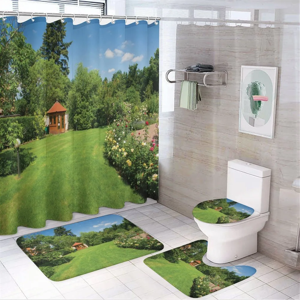 Roses Pathway Gazebo — 4-Piece Bathroom Set preview