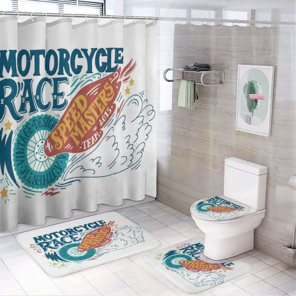 Colorful Tire Words — 4-Piece Bathroom Set preview