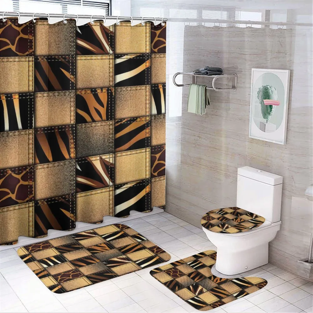 Jeans Denim Patchwork — 4-Piece Bathroom Set preview