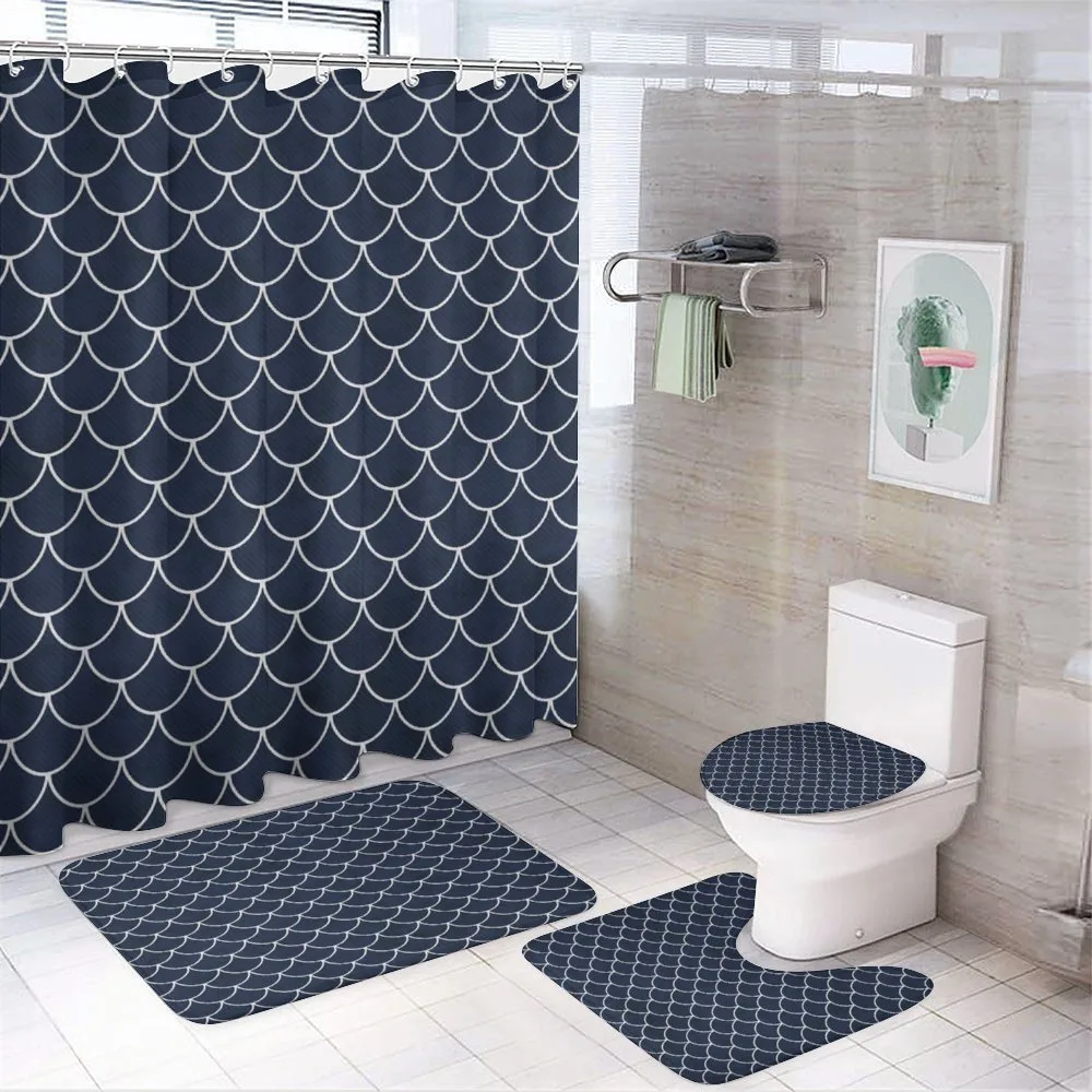 Ocean Waves Sea Shell — 4-Piece Bathroom Set preview