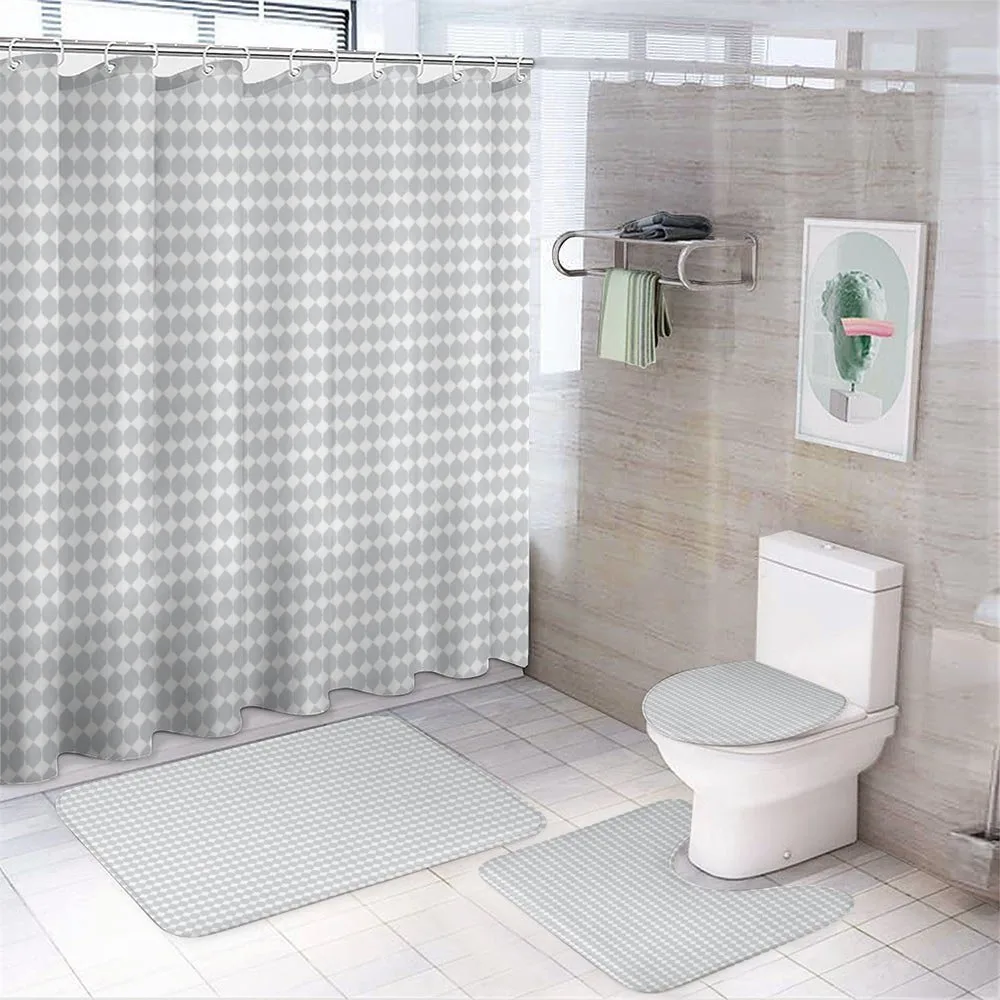 Rhombus Mosaic Tile 4-Piece Bathroom Set product video