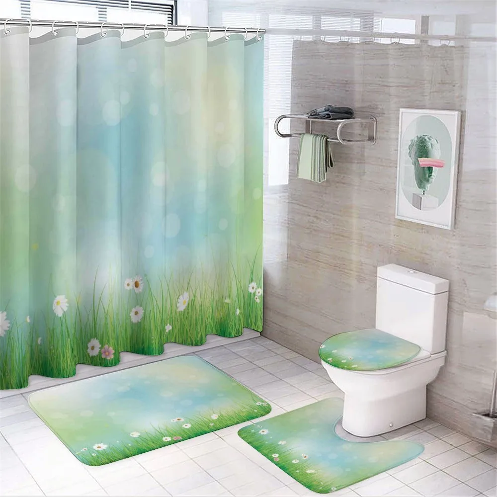 Spring Nature Field — 4-Piece Bathroom Set preview